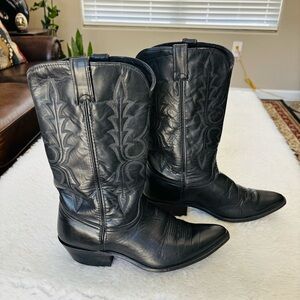 Code West Black Leather Women’s Western Cowboy Boots size 9.5